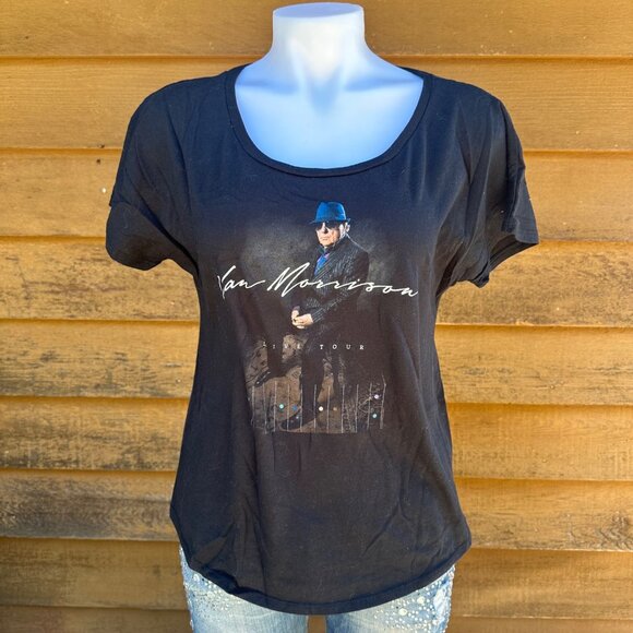 Van Morrison 2019 US Live Tour Concert Women's T-Shirt Size M - Picture 2 of 10